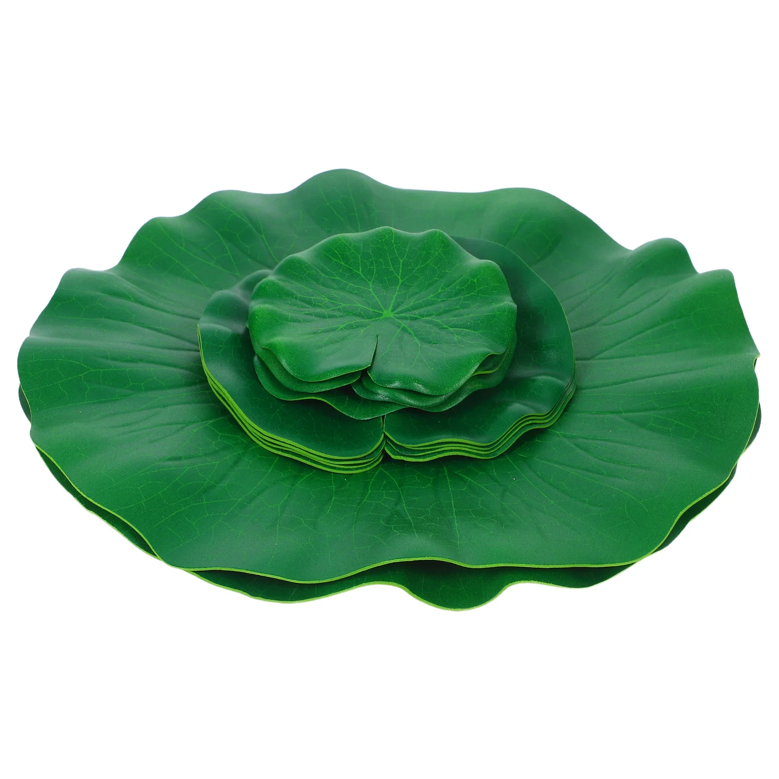 

10pcs Artificial Lotus Leaves 3-Size Eva Floating Lily Pads Simulation Plant Decoration For Indoor Outdoor Events Craft Aquarium