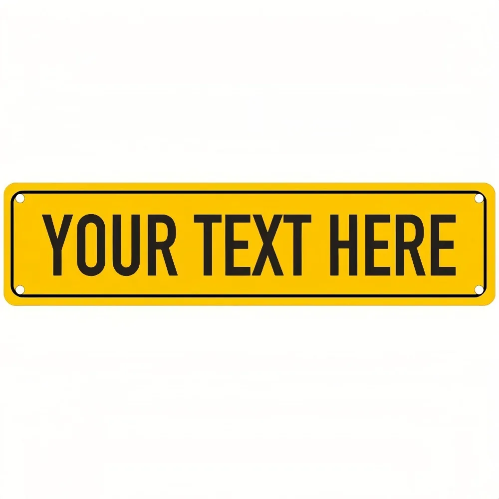CIFbuy Custom Yellow Aluminum Sign,Personalized Text Wall Decor (Only For Decoration)