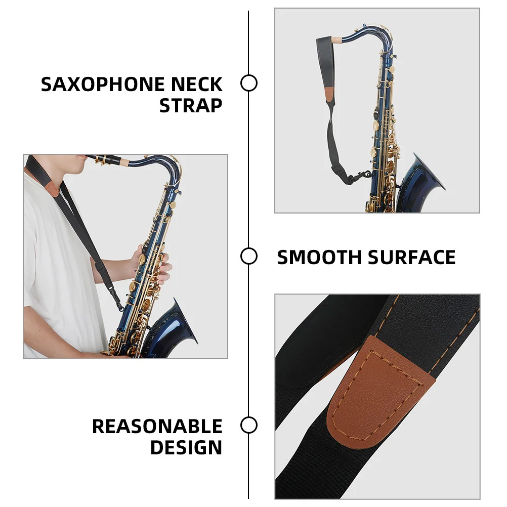 

2Pcs Saxophone Neck Straps Adjustable Replacement for Alto Baritone Sax Comfortable Strap Sax Strap Saxophone Accessory