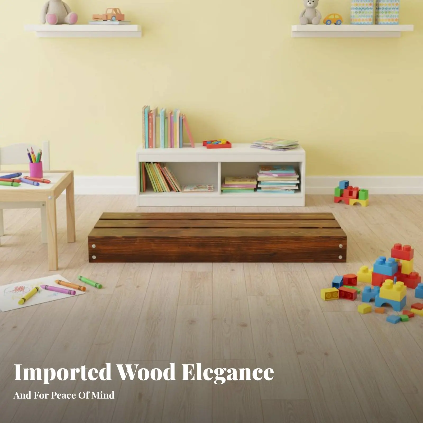 

Одноступенчатая подставка-табурет из массива дерева, многофункциональный, компактный дизайн для пожилых людей и родителей