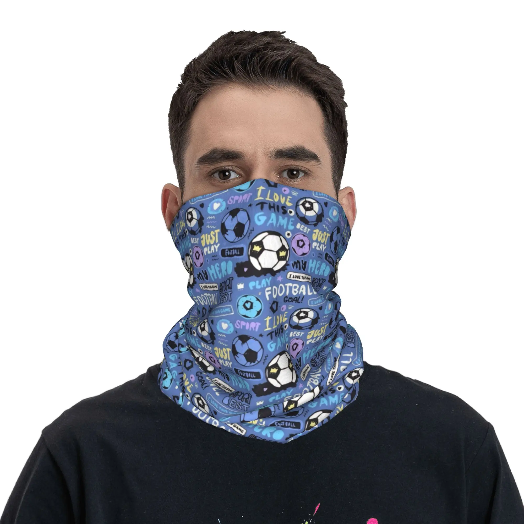 Football Soccer Patten Bandana Neck Gaiter Printed  Wrap Scarf Multifunctional Headwear Fishing Unisex Adult Windproof