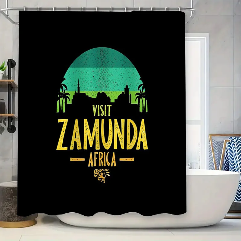 

Africa Travel Shower Curtain African Wildlife Decor Safari Bathroom Curtains Nature Photography Backdrop Home Decor Wall Hanging