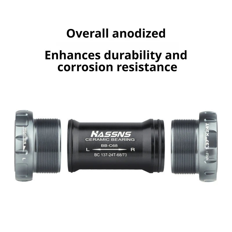 Keramik-Innenlager BB68 BB92 68 73mm Gewindelager 1,37x24 TPI für MTB und Rennräder – Detail 7