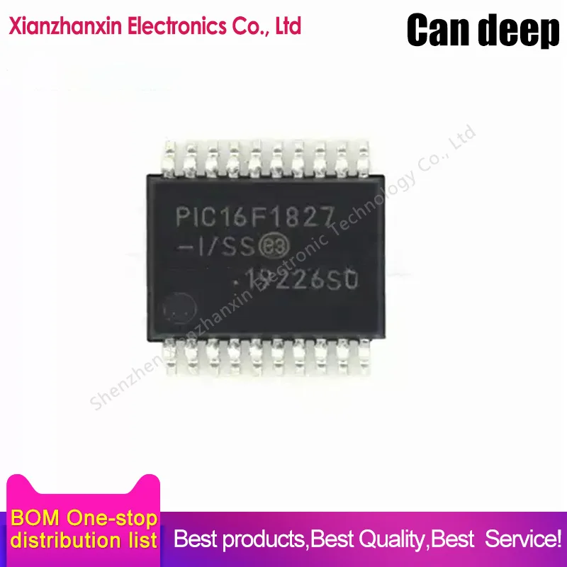 1~5pcs/lot PIC16F1827-I/SS PIC16F1827 SSOP-20 Microcontroller chip