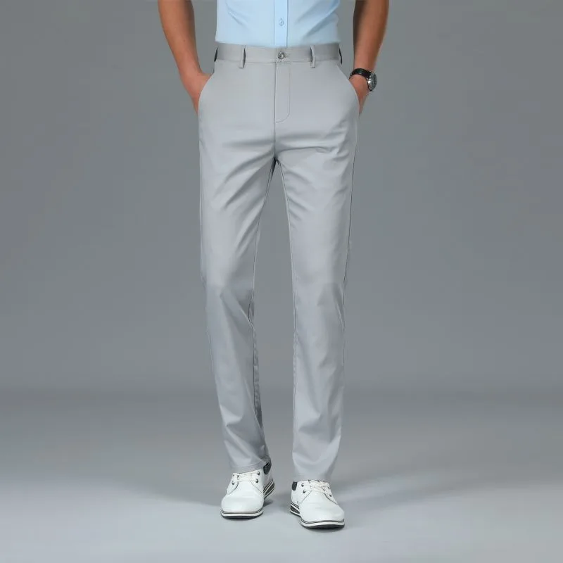 New Summer High-end Straight-leg Pants Business Trousers Men's Pants Slim Fit Stretch Versatile Trousers