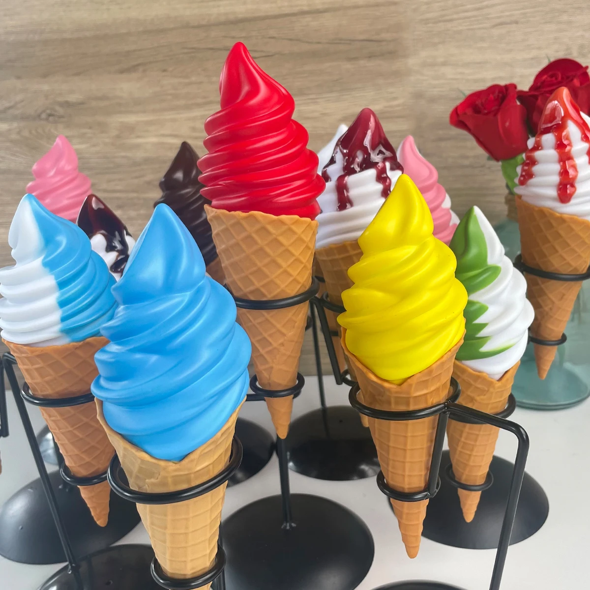 21cmのプラスチック製リアルなアイスクリーム、店舗ディスプ - Photography Of Food のレビューと価格