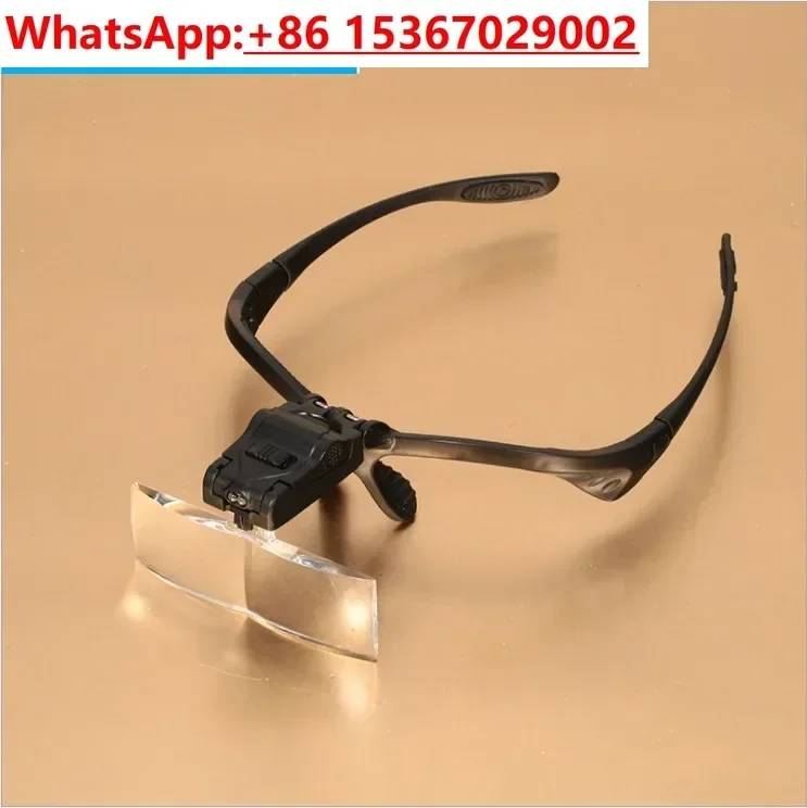 

5 sets of lenses with glasses on the head, illuminated magnifying glass, medical reading, newspaper reading, maintenance light