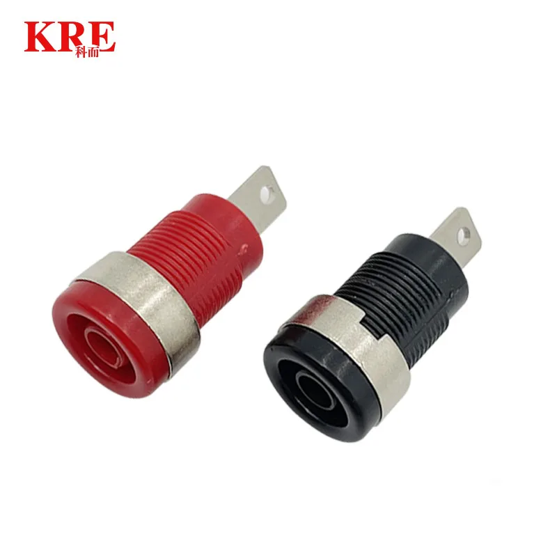 20PCS Insulated Safety 32A 4mm Banana Socket Terminal 5 Colors Female Jack Panel Mount Socket Binding Post Wire Connector