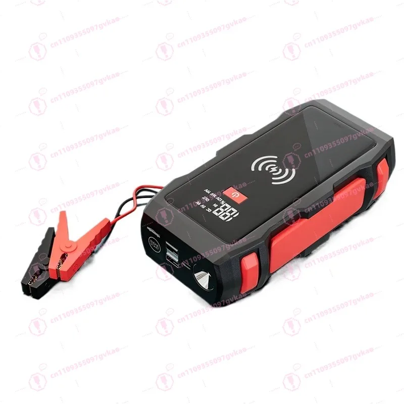 

Портативное пусковое устройство 4000А с беспроводной зарядкой 15 Вт, двумя USB-портами и аварийным светодиодным фонарем для автомобилей 12В