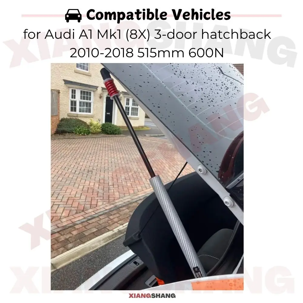 Auto Pop-Up Trunk Struts for Audi A1 8X 2010-2018 |3-door hatchback 515mm 600N Automatic Opening Gas Lift Supports with Springs