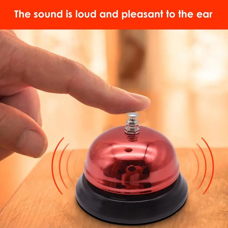 Table Bell Table Desk Call Metal Bell Metal Anti-Rust Desktop Call Bell Front Desk Bell For Hotels Restaurants Kitchens Bars
