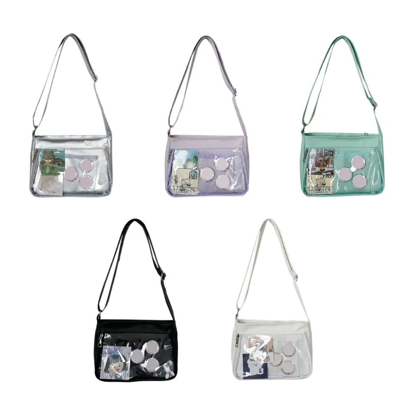 

Japanese Harajuku Ita Bag for Women Transparent Pocket Itabag High School Girls E74B