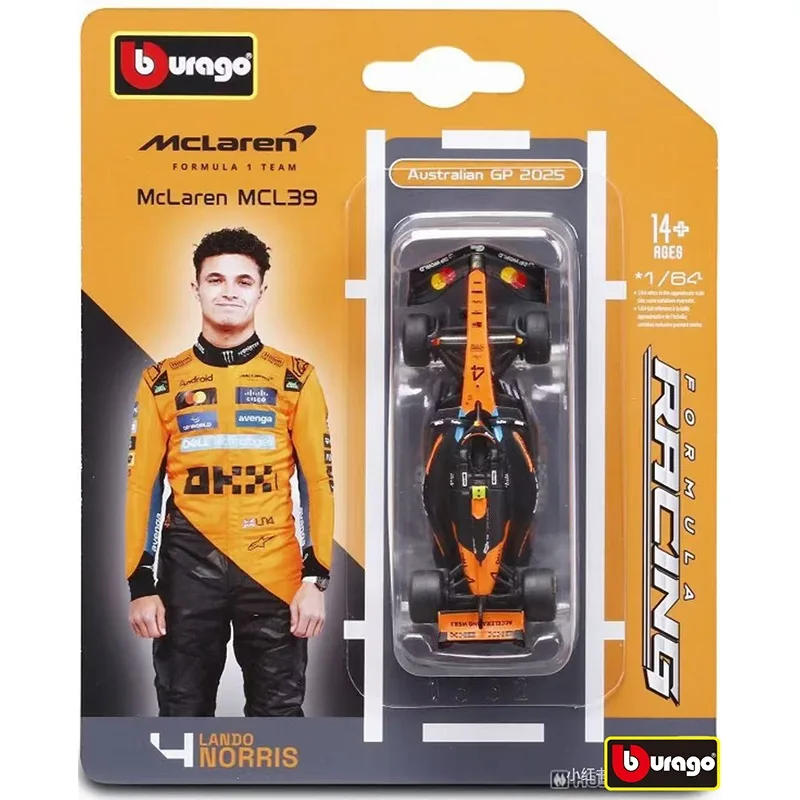 جديد Bburago 1:64 F1 2025 RB21 MCL39 SF25 W16E 2025 ماكس Verstappen سبيكة دييكاست نموذج سيارة تحصيل