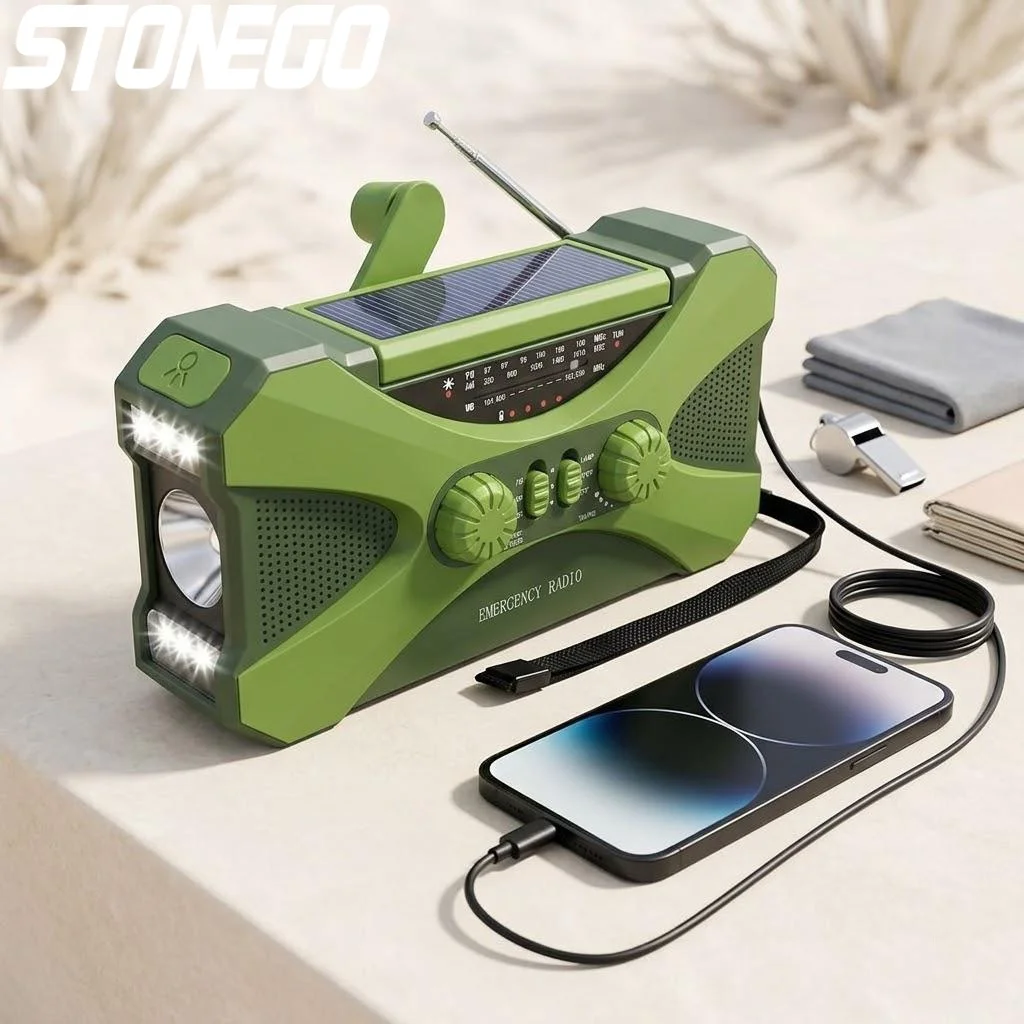 lampe-torche-led-portable-radio-solaire-10000mah-double-haut-parleur-lumiere-d'urgence-alarme-sos-camping-randonnee-exterieur