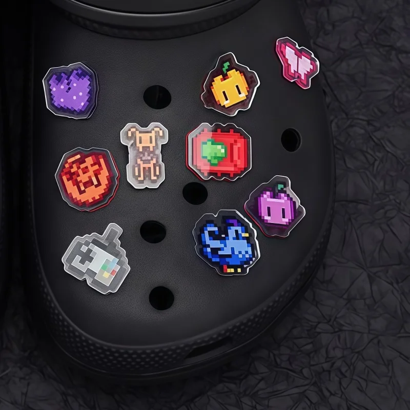 Stardew Valley Pixel Fruit Animal Pixel Pattern Anime Character Shoe Buckle Detachable Cartoon Shoe Decorations Shoe Accessories view 3