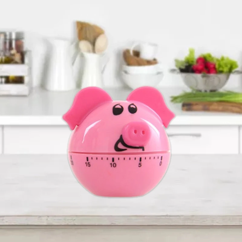 367A Pig Kitchen Timer Kids for Time Management Reminder 60 Countdo