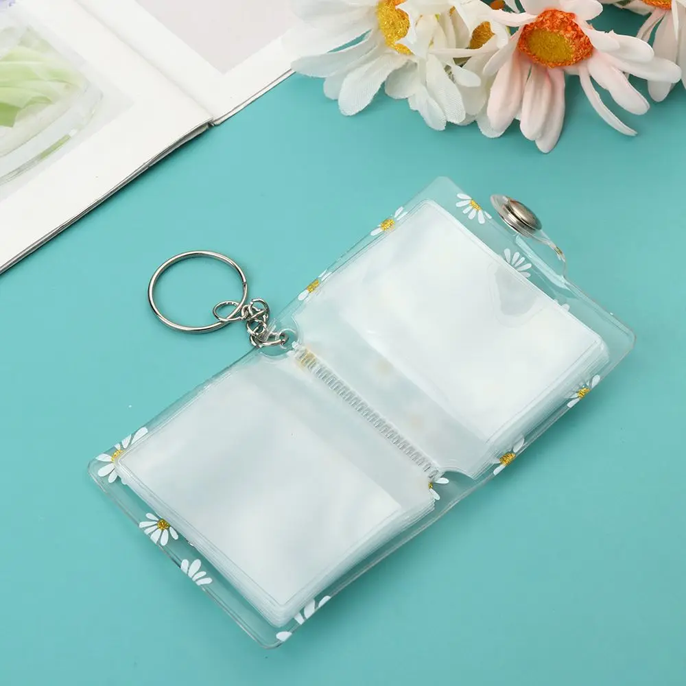 2-inch 20 Pages Mini Photo Album Keychain Small Picture Album Pendant with Keychain  Portable ID Photo Storage Pocket Key Ring