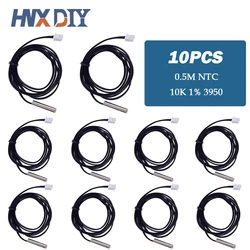 10pcs 0.5M NTC Thermistor Accuracy Temperature Sensor 10K 1% 3950 Digital Temperature Sensor Probe For W1209 W1401 DIY Kit