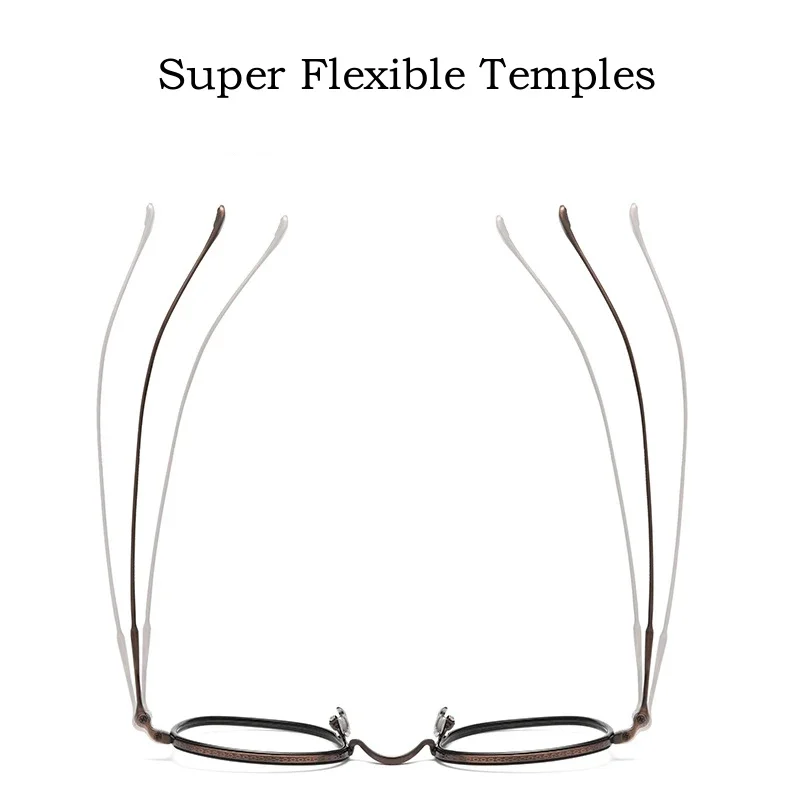 OLLYMURS Новая мода Роскошные очки из чистого титана Ретро круглая оптическая оправа для очков по рецепту для мужчин и женщин KMN137