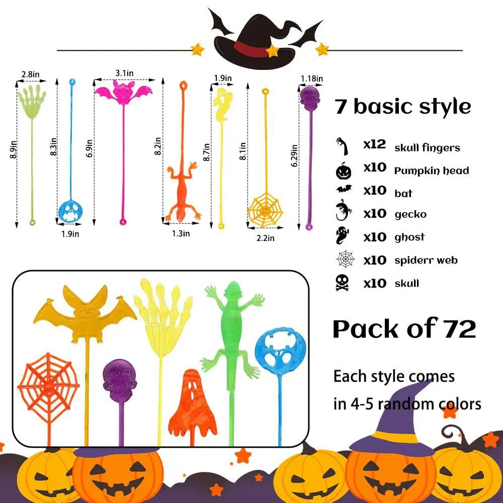 Dehnbare Klebrige Spinnen als Party-Geschenk für Kinder aus TRP-Material, Preise für Klassenzimmer und Halloween-Party-Dekoration – Detail 7