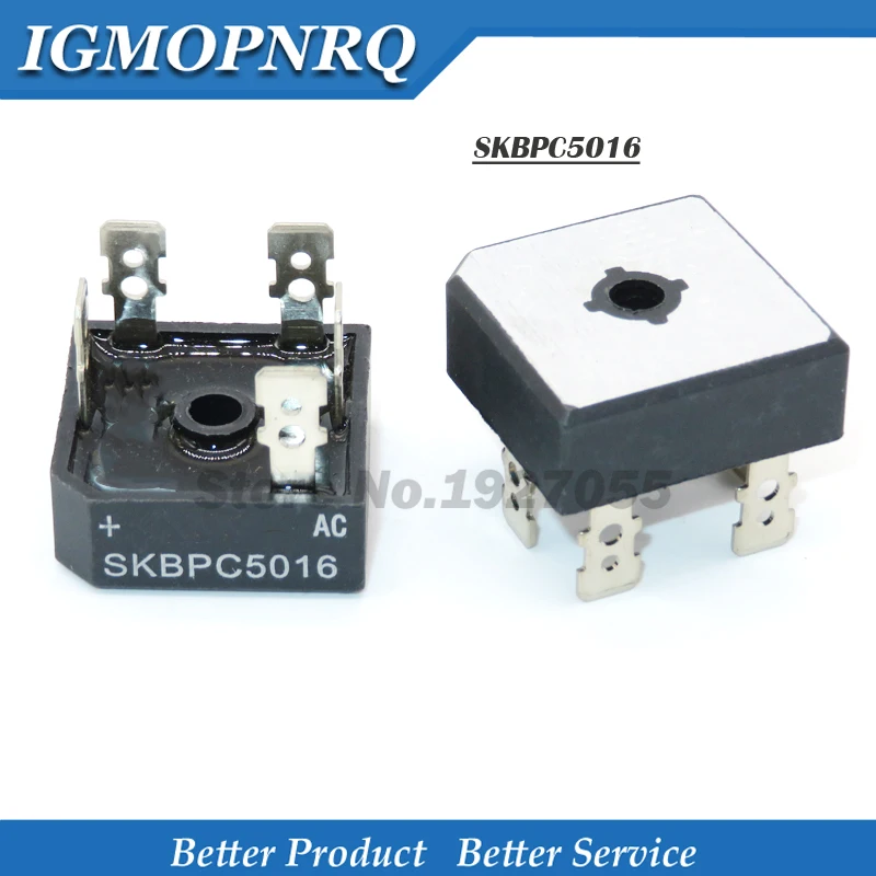 

30PCS SKBPC5016 kbpc5016 50A 1600V C5016 three-phase bridge rectifier DIP copper foot plastic housing new