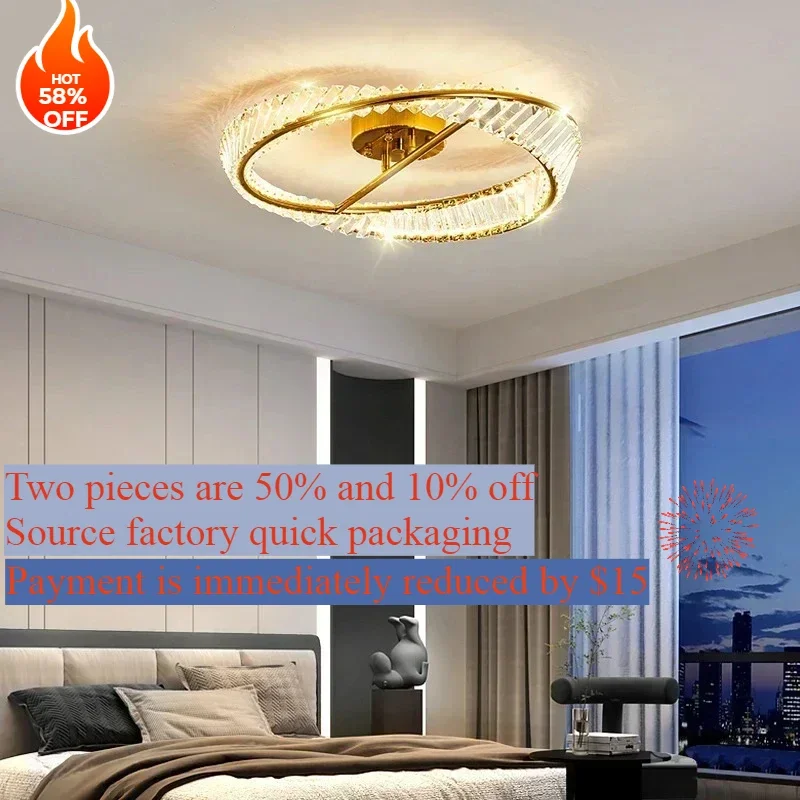 

Modern LED Luxury Crystal Ceiling Lights for Living Room Bedroom Kitchen Decoration Chandeliers Home Indoor Ceiling Lamps Lustre