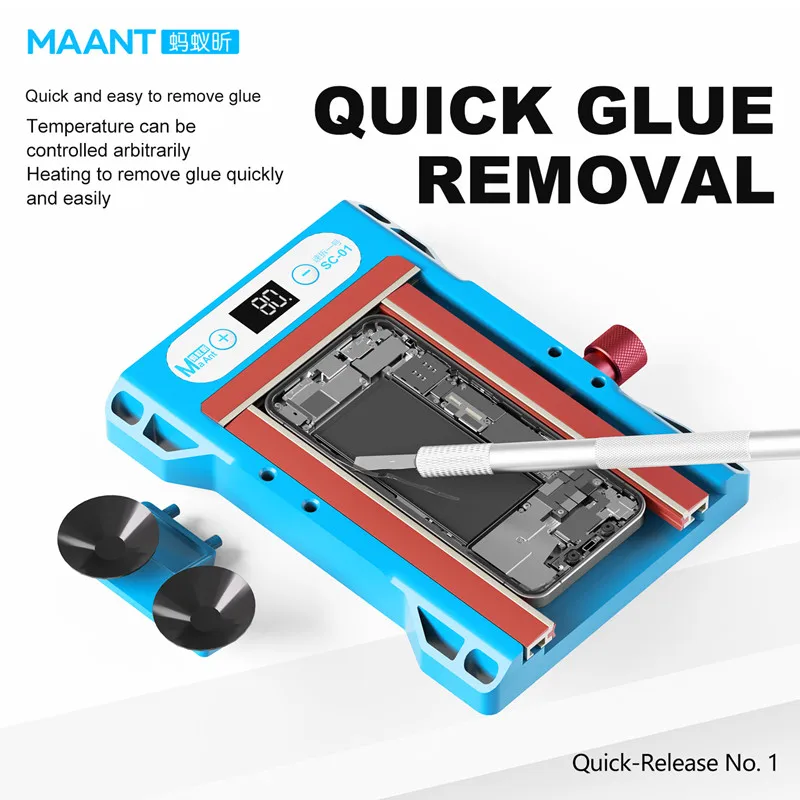 

Быстросъемный кронштейн MaAnt SC-01 Нагреватель для снятия экранов мобильных телефонов, для удаления клея и разборки рамок/экранов
