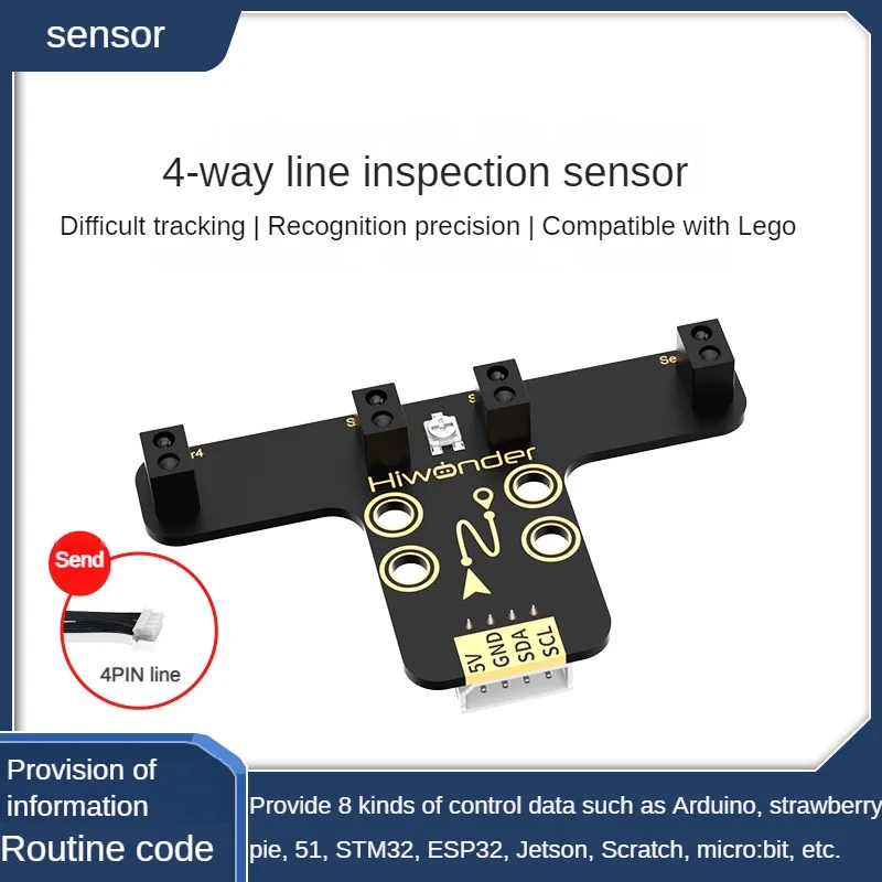 4 Way Tracking Module Line Inspection Sensor Trolley Robot Infrared Tracking Identification For Programmable Robot Car Arm Parts