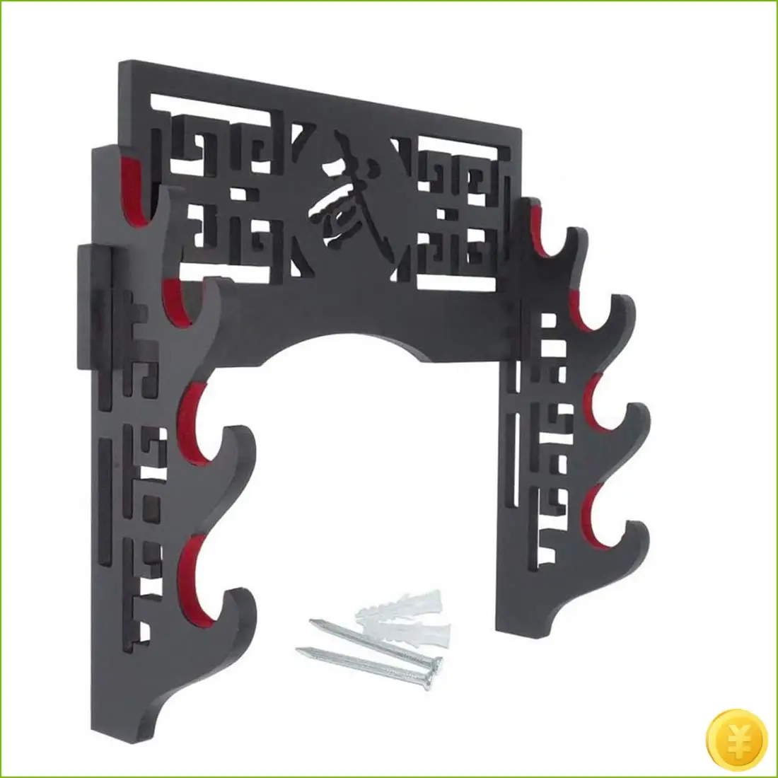 حامل السيف على الحائط، حامل السيف، حامل عرض سيف الساموراي الياباني، شماعات وسيوف قياسية - 4 طبقات