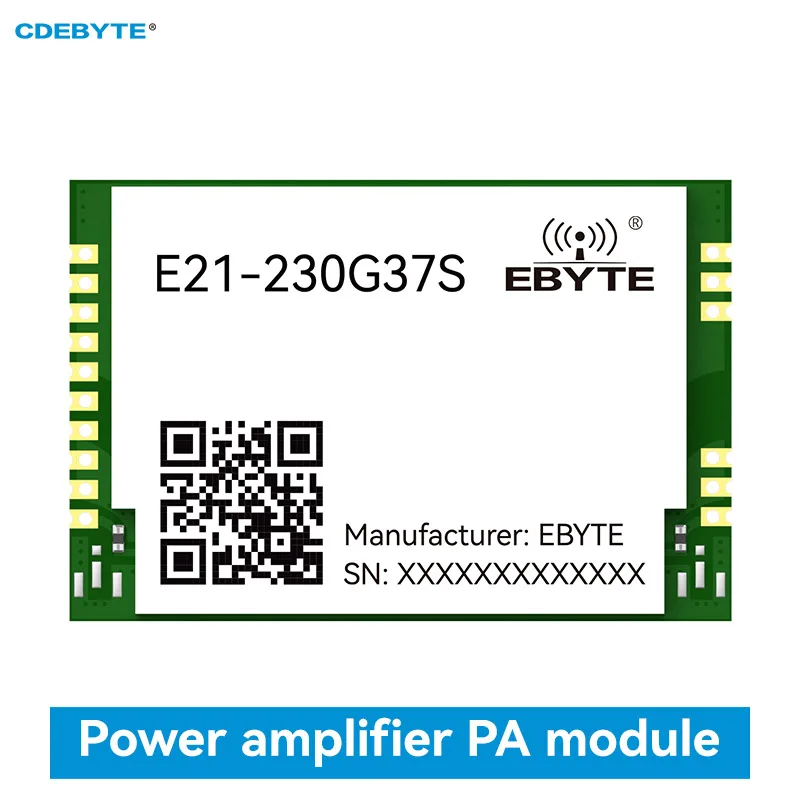 

Беспроводной модуль 230 МГц CDEBYTE E21-230G37S 37 дБм 5 Вт Встроенный диапазон связи LNA Беспроводной модуль с отверстием для штампа SMD 20 км