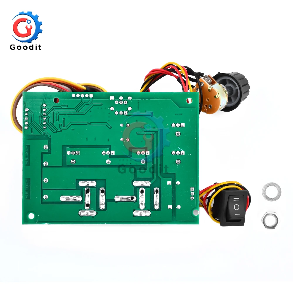 40A PWM Speed Controller DC Motor Digital Display DC10-55V 0~100% Adjustable Drive Module Input MAX 60A 12V 24V 36V 48V