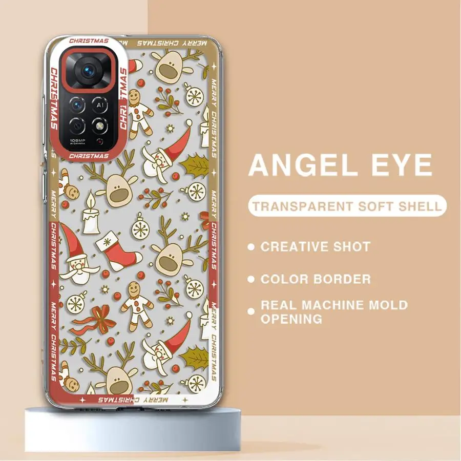 Merry Christmas Elements Graphic Phone Case For Samsung Galaxy A72 A52 A32 A22 5G A51 A71 A12 A21s 4G A50 A31 Angle EYE case