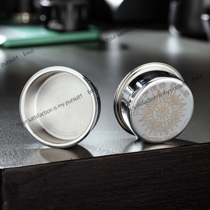 Coffee powder bowl stainless steel powder tank filter powder bowl 58mm single and double blind bowl coffee accessories
