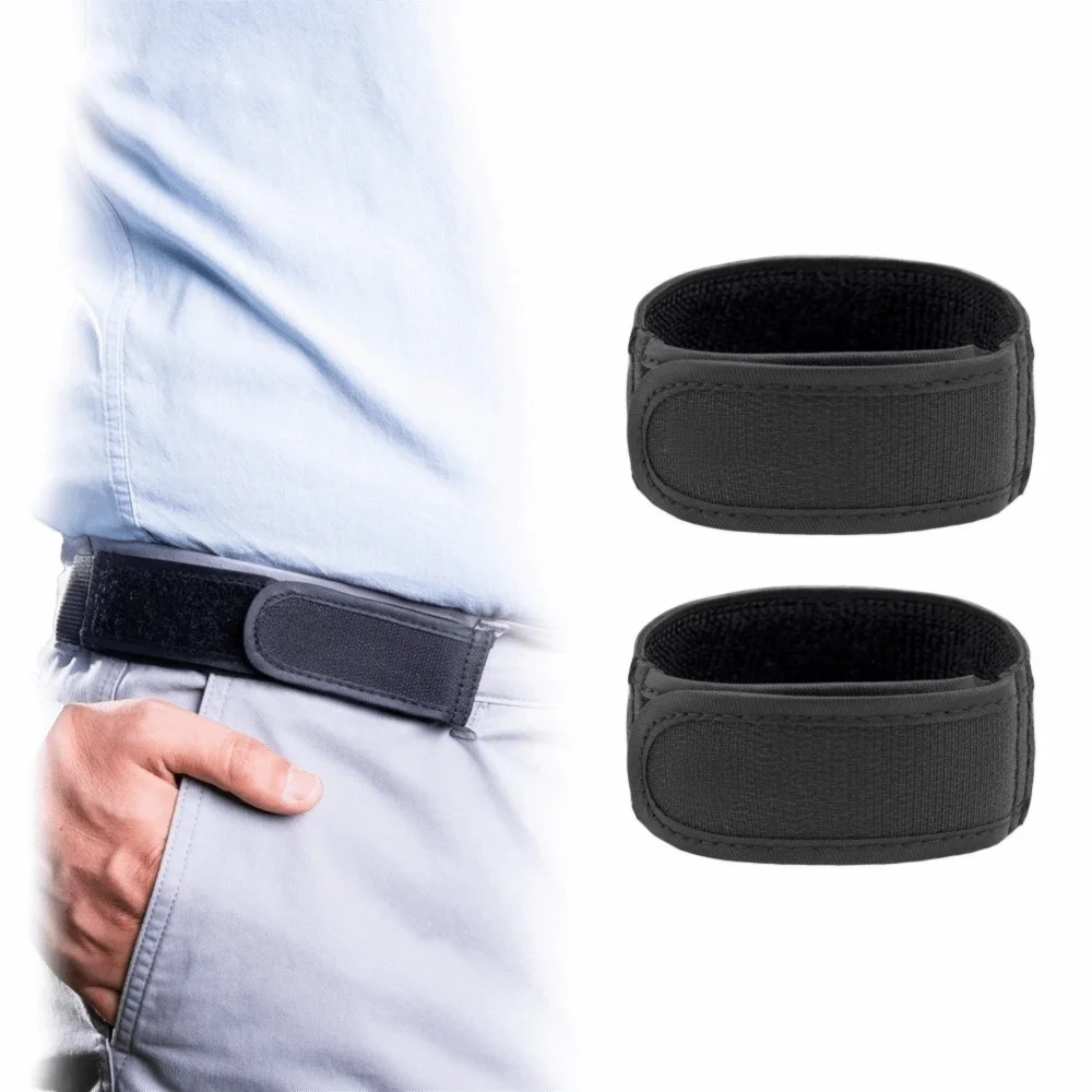 Adjustable Hook Buckleless Belt Ultra-Soft Elastic Metal Hooks Elastic Belt Comfortable Loop Buckle-Free Hook Waist Belt