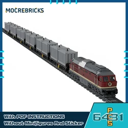 Hot Selling Container Wagons Model Technology Bricks Railway Transportation Train Building Blocks Toy Children's Puzzle Gift