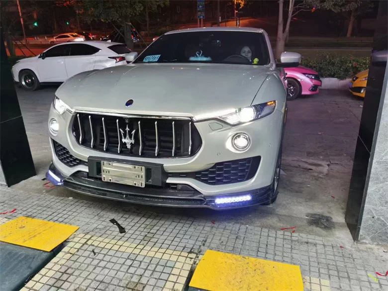 

M Style Dry Carbon Fiber Front Lip Rear Diffuser Side Skirt Tail Wing Hood for Maserati Levante 2016-2019 Bumper Body Kit