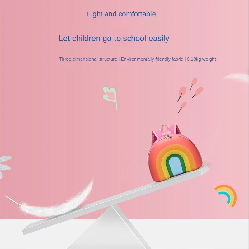 2024 nuova versione coreana arcobaleno zaino per bambini scuola materna zainetto 3-5 anni ragazzi ragazze carino bambini borsa per bambini