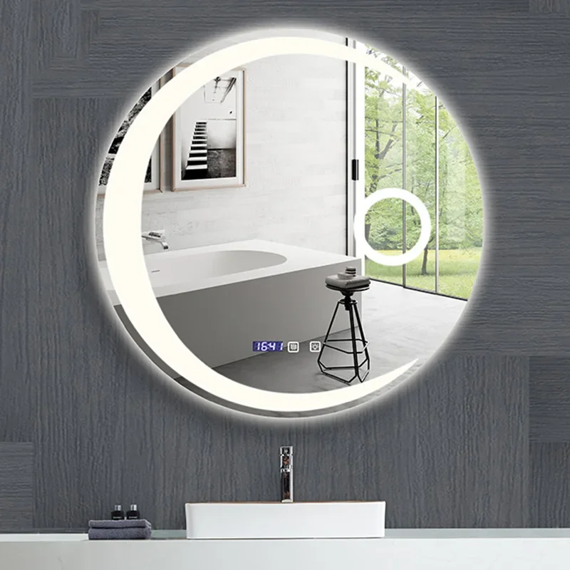 

Modern Aesthetic Mirrors Makeup Lights Nordic Round Wall Mirror Clear Safety Espejos Cuerpo Completo Bathroom Accessories