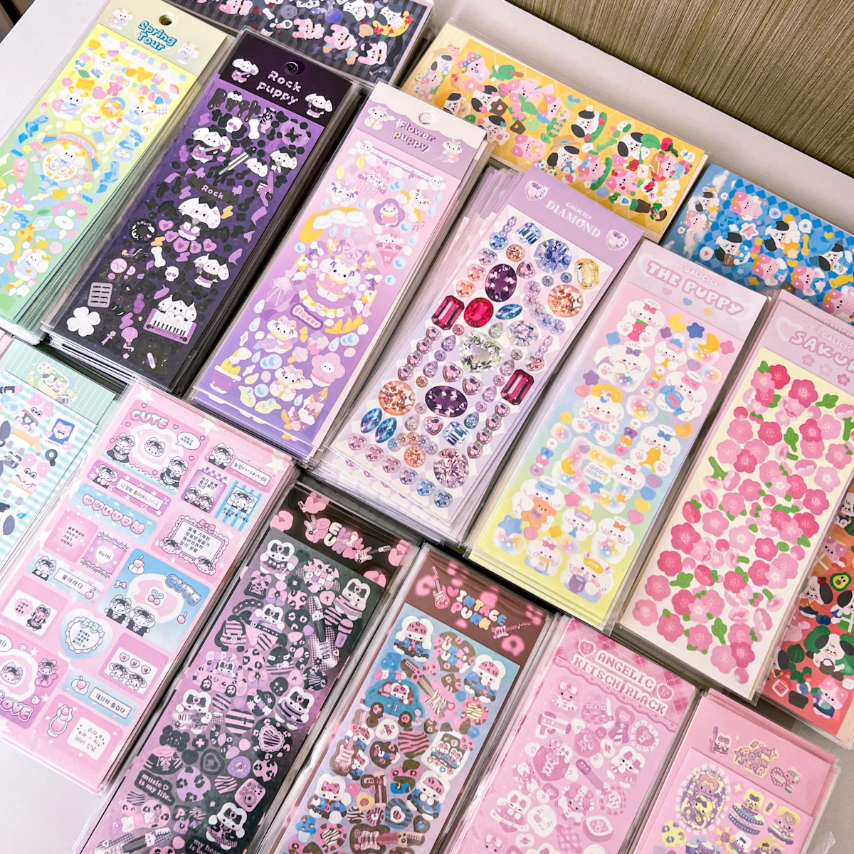 MINKYS New Arrival 4PCS 6PCS 8PCS Full Set Kawaii Photocards Decorative Stickers DIY Scrapbook Stickers Confetti Sticker