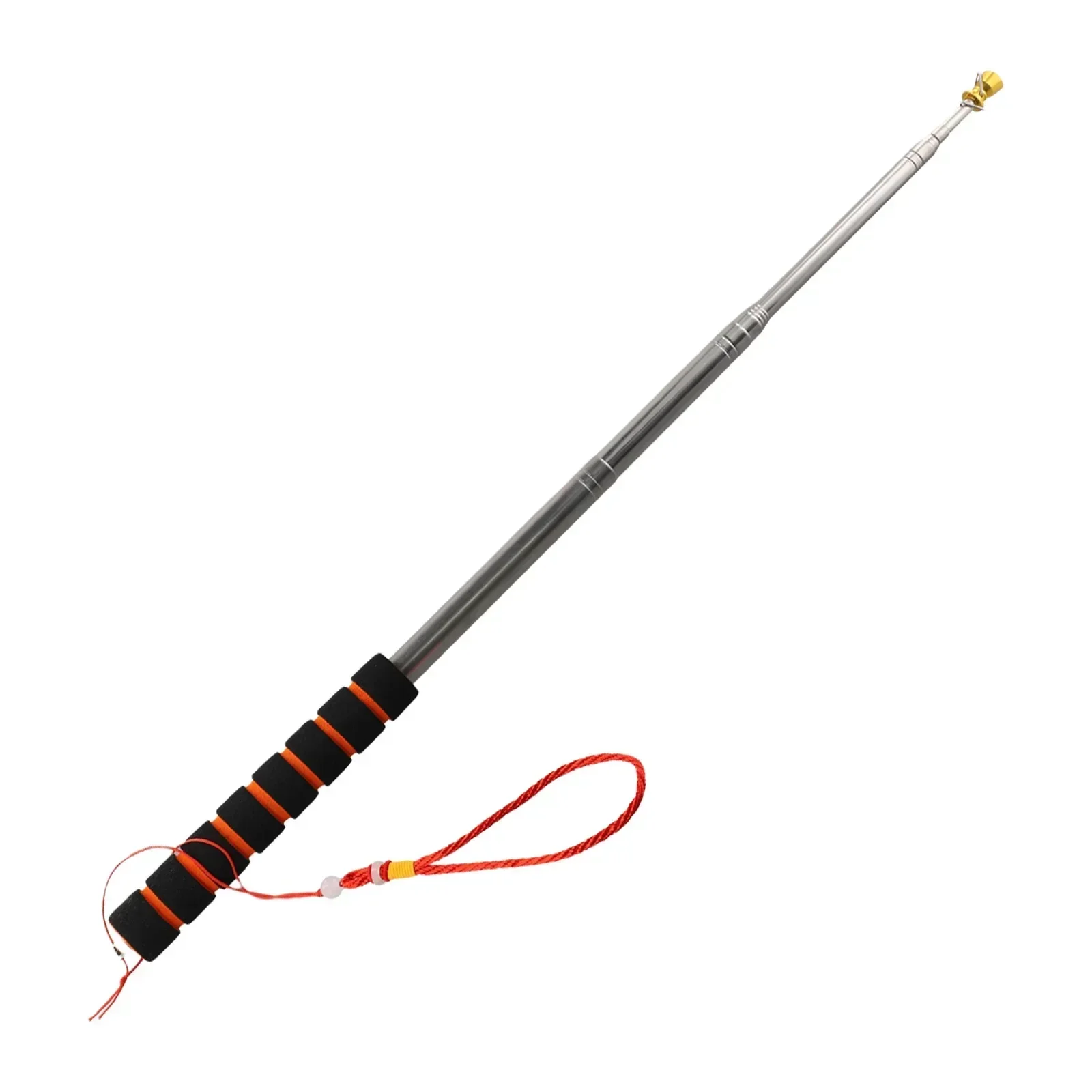 3 Meters Telescopic Handheld Flagpole With 4 Clips Non-slip Handle Guide Banner Flagstaff Telescopic Flag Pole Tools