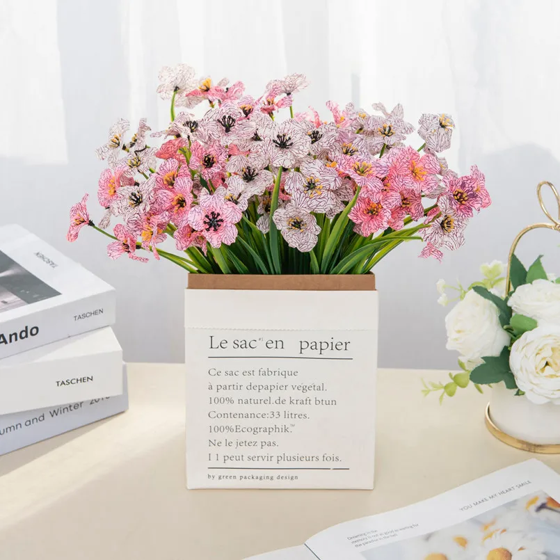 Künstliche Blumen, Wasserpflanzen, Brautstrauß für Hochzeiten, Scrapbooking, Dekoration für Zuhause, Zimmer, Vase, für den Außenbereich, Garten, Bonsai, für Feste. – Detail 8