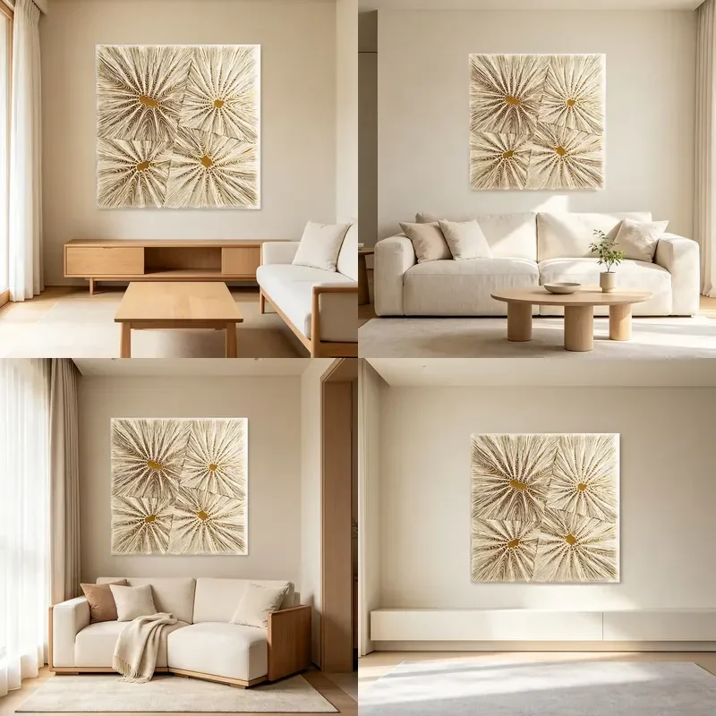 Custom Modern Abstract Metal Framed Paper 3D Wall Art Canvas Artwork Home Decor Wholesale Hotel Project Yellow Handmade