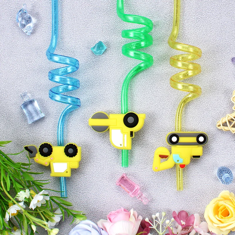 6 قطع من شفاطات موضوع مركبة البناء، حفارة شفاطات قابلة لإعادة الاستخدام، جرافة، مناسبة لشفاطات مادة PET للشاطئ والحفلات