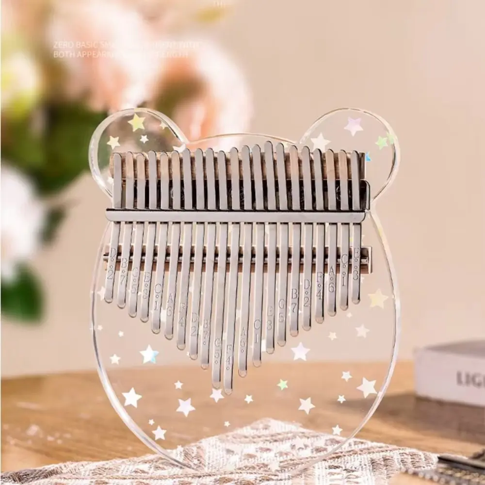 

17 Key Kalimba Thumb Piano Transparent Flower Acrylic Crystal Thumb Pianos Pentacle Thumb Pianos