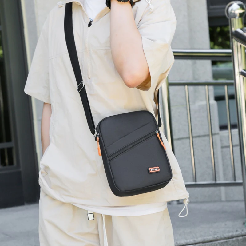 Vielseitige, praktische Sport-Umhängetasche, mehrfarbige Option, mehrere Taschen, verstellbarer Riemen, leicht, für den täglichen Gebrauch, Outdoor-Tasche – Detail 7