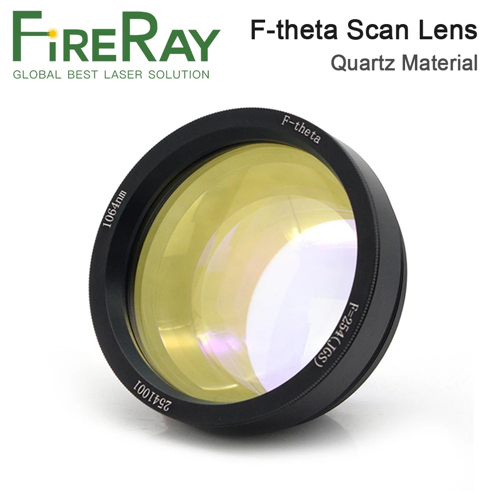 FireRay Fiber Laser F-theta Scan Lens Quartz Material 70x70mm to 300x300mm for Min.60W Laser Marking Machine