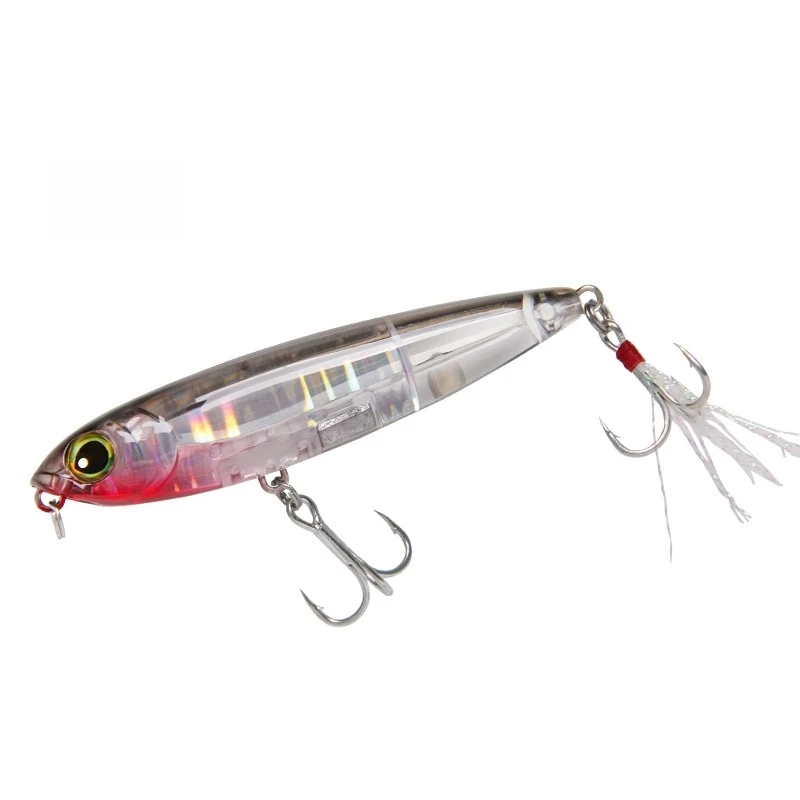 1pc Luyane Laser Flash Lange Werfen Schwimmende Wasser Oberfläche Falsche Köder Meer Angeln Bleistift Luyane Köder Angelgerät