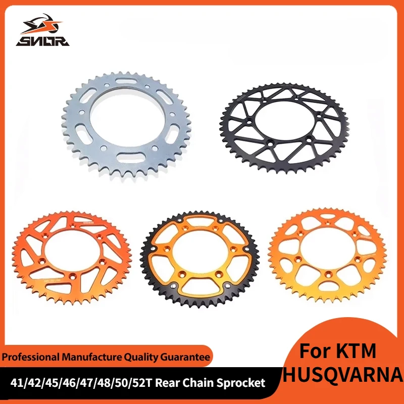 

Задняя звездочка цепи SNOR для мотоцикла 50/51/52T для KTM EXC SX XCW EXCF SXF MXC LC4 SMC SMR 200 250 300 450 525 HUSQVARNA