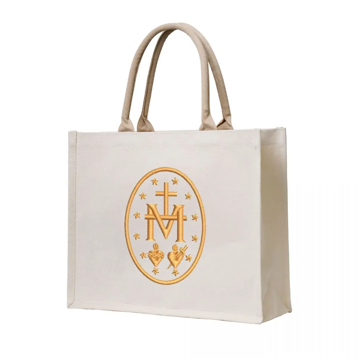 

Miraculous medal embroidery Tote Bag personalized tote custom canvas bag cute pouch bag tote men's