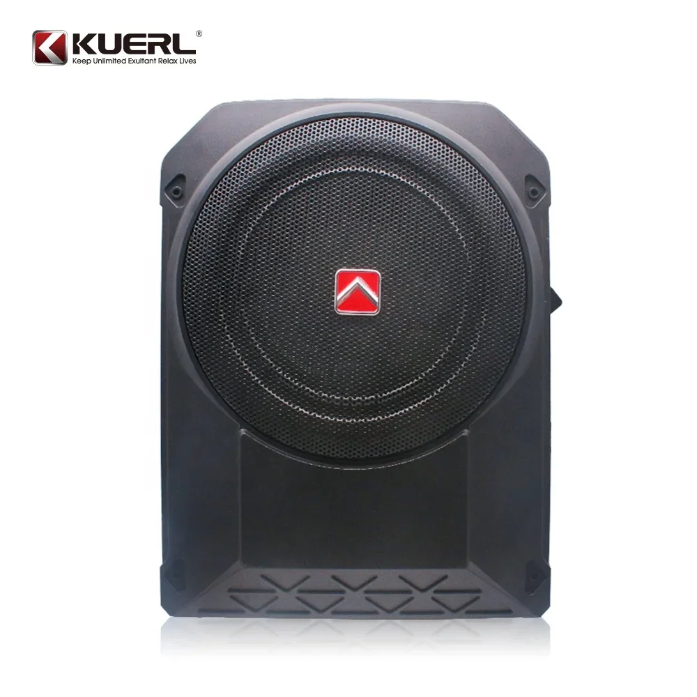 Wholesale new design 10 inch 800W under seat auto audio subwoofer modified 12V big power amplifier slim car subwoofer